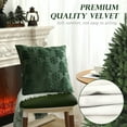 thumbnail image 5 of Taotanxi Green Christmas Tree Throw Pillow Covers 18x18" Set of 1, Winter Snowflake Decorative Pillow Covers Soft Plush Embroidery Cushion Covers Holiday Accent Pillows for Couch Farmhouse Home Decor, 5 of 7