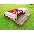 thumbnail image 1 of Wine Outdoor Tablecloth, Artistic Modern Design Party Drink Beverage Product with Abstract Display, Decorative Washable Fabric Picnic Table Cloth, 58 X 84 Inches,Red Burgundy White, by Ambesonne, 1 of 2