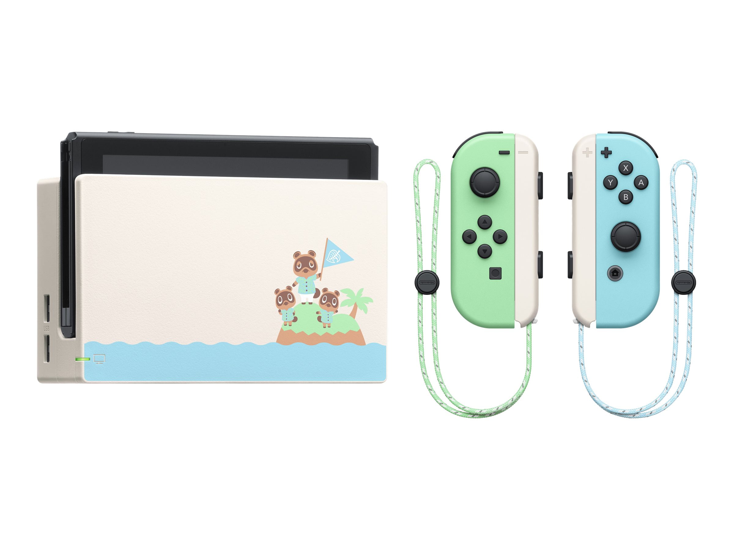 Nintendo Switch with Pastel Green and blue Joy-Con - New Horizons