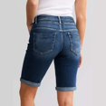thumbnail image 5 of Shorts for Women Mid Waisted Stretchy Regular Fit Jean Shorts Casual Denim Shorts, 5 of 7