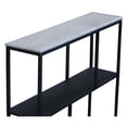 thumbnail image 4 of Mango Furniture Inc Marko 32" Console Table With White Marble Top & Black Iron Base Durable Small Space Storage Multifunctional Bookshelf With Scratch-Resistant Rubber Feet for Living Room Decore, 4 of 6