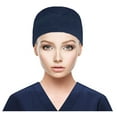thumbnail image 2 of Fesfesfes Scrub Cap With Buttons Nurse Cap Bouffant Hat With Sweatband For Womens And Mens, 2 of 6