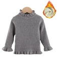 thumbnail image 2 of Esaierr Kids Toddler Fleece Sweaters Underlay for Girls,Baby Fall Winter Warm Jumper Bottom Plush Half High Collar Casual Autumn Winter Thermal Pullover Knit,Size 1-5Y, 2 of 8