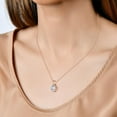 thumbnail image 5 of Lumante Women’s 14k Rose Gold Round Lab Grown Diamond 4 Prong Pendant Necklace, 2cttw (F-G Color, VS Clarity), 5 of 8