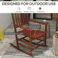 thumbnail image 5 of GVN Outdoor Rocker Chair, Rocking Chair,Outdoor Rocking Chair Set of 2, Patio Rocking Chair with Smooth Curves, High Density Wooden Rockers, Wine Red, 5 of 10