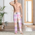 thumbnail image 5 of Vsdgher Heart Buffalo Plaid Print Mens Pajama Pants Sleep & Lounge Pants, PJ Bottoms With elastic waistb and Pockets, 5 of 5