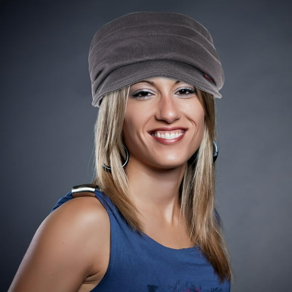 UPOUART Brim Hat for Women Soft Brim Dark Grey 1Pcs Fashion Caps Decorative Effect