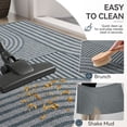 thumbnail image 3 of QiCaiJia Front Door Mat 24"x71", Gray Absorbent Muddy Dirt Resist Washable Non Slip Low-Profile Indoor Doormat, Easy Clean Welcome Entryway Door Mats, 3 of 8