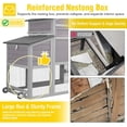 thumbnail image 6 of Aivituvin 79.1" Chicken Coop with Wheels for 4–6 Chickens, Large Mobile Chicken House with Metal Run, Weatherproof Outdoor Poultry Cage, 6 of 11