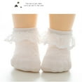 thumbnail image 6 of 5Pairs Newborn Baby Toddler Girls Eyelet Lace Flounce Socks,XL,Pink, 6 of 7