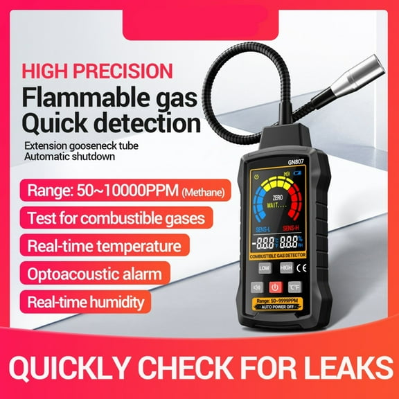 Gn807 Gas Detector Automobile Smoke Leak Analyzer Ppm Tester Gas Testing Tools