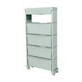 thumbnail image 1 of Bibliothèque Mobile Grande Capacité Étagère de Rangement pour Salle de Classe Chambre, Construction Solide Design Incliné, Roues Universelles, Facile à Assembler, 1 of 8