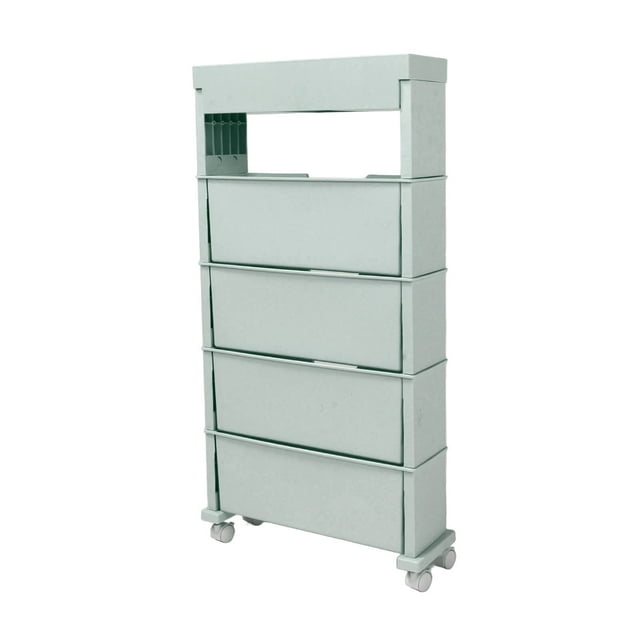 Bibliothèque Mobile Grande Capacité Étagère de Rangement pour Salle de Classe Chambre, Construction Solide Design Incliné, Roues Universelles, Facile à Assembler