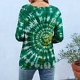 thumbnail image 4 of Blouses for Women Casual,St Patricks Day Shirts Women 2026 Tie Dye 3/4 Sleeve Irish Shamrock Casual Tees Clover Graphic Paddys Tops, 4 of 6
