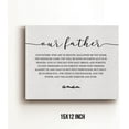 thumbnail image 2 of Inspirational Canvas Wall Art Our Father Prayer Print Framed the Lords Prayer Scripture Painting Artwork Ready to Hang Home Dining Room Decor 15x11.5 Inches, 2 of 4