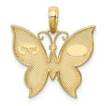 thumbnail image 4 of 14K Two-Tone Gold Charm Pendant Themed 20 mm 19 & Rhodium Butterfly, 4 of 4
