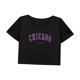 thumbnail image 3 of Top corto para mujer, camiseta sencilla de cuello redondo a la moda femenina de verano para uso diario en la calle XL, 3 of 7