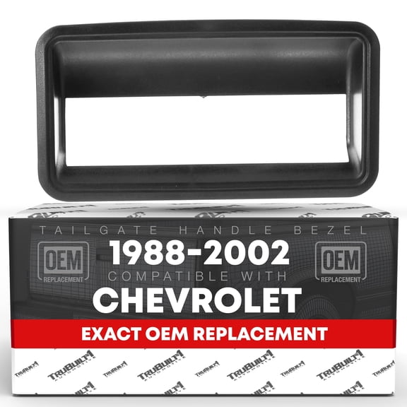 T1A Tailgate Bezel - Compatible with 1988-1999 Chevrolet C1500, K1500, C2500, C3500, K2500, K3500, 91-02; 88-99 GMC C1500, K1500, C2500, C3500, K2500, K3500 - Textured Black - OEM 15991786
