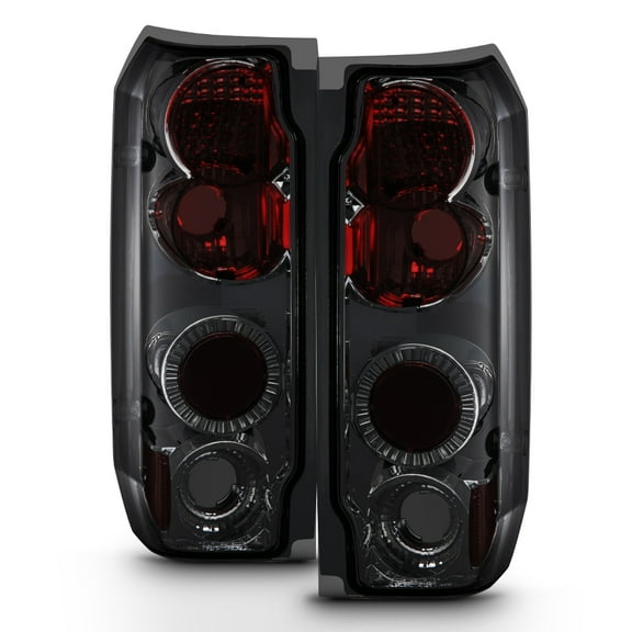 Smoked Lens 1987-1996 Ford F150 F250 F350 Pickup Bronco Tail Lights Brake Lamps