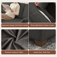 thumbnail image 4 of Pingliang Home Corduroy Sectional Sofa with 3 Ottomans, Modern Modular Sofa Couch with Storage Coffee Table Ottoman,4 Seat U-Shaped Couch Sofa for Living Room, Apartment, APT,Office,Studio,Dark Gray, 4 of 9