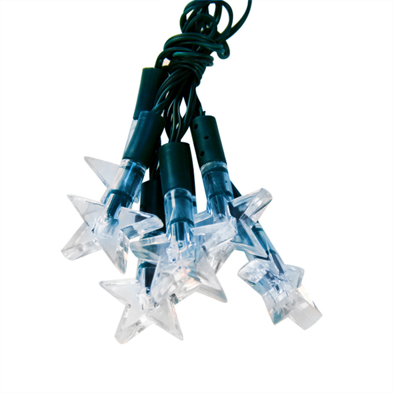 HGC Blue & White Stars Solar LED String Lights