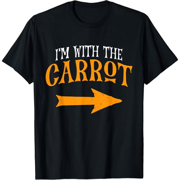 I'm With Carrot Halloween Costume Funny Couples Carrot T-Shirt