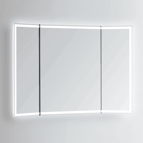 Modern Mirrors Stella Trifold Lighted Bathroom Vanity Mirror with Three Adjustable Panels and Daylight LED Lighting