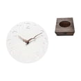 thumbnail image 1 of Reloj De Pared Decorativo Silencioso Para Cocina, Oficina, Estudio, Con Caja De Pañuelos De Madera, Bandeja Organizadora Para Baño, Coche Y Hogar., 1 of 8