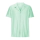 thumbnail image 3 of Camisa Elvqul de Hombre Mayor Verde de Menta Manga Corta Elástica Estampilla con Solapa Botones, 3 of 5