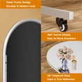 thumbnail image 6 of Hasipu 71" x 28" Arched Full Length Mirror with Wheels, 360° Swivel Home Gym Floor Mirror, Tempered Glass Rolling Mirror for Yoga, Dance Studio, Bedroom & Wall Decor, Large Freestanding Mirror, 6 of 8