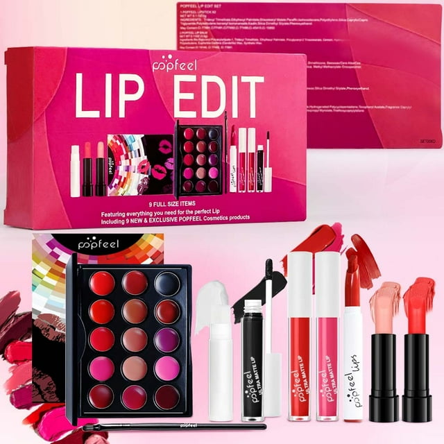 Heliisoer Lip Makeup Set Lip Glosses With Brilliante Colours And Smooths Texture 16ml