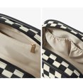 thumbnail image 1 of Bolsa de cosméticos a cuadros de tablero de ajedrez de lavado con doble cremallera Para acampar Likrtyny grande negro S, 1 of 9