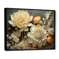 thumbnail image 2 of Designart "Intricate Ivory Florals" Flowers Floater Framed Canvas Prints, 2 of 5