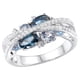 thumbnail image 2 of Anillos para mujer, regalos para mujer, moda para damas, diamantes, moda, forma de corazón, anillo de joyería azul para mujer., 2 of 5