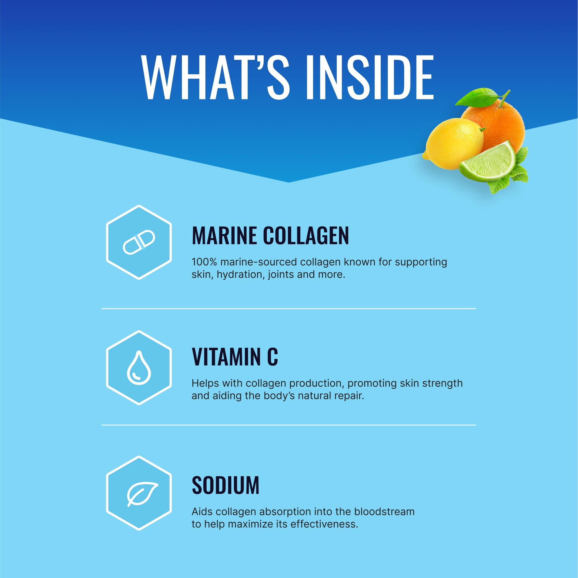 Approved Science Collagen Pills - Absorbable Marine Collagen Types I and III - 60 Tablets - Healthy Hair and Skin - Vitamin C, Sodium, and Bioperine for Fast Results - Non-GMO, Made in USA