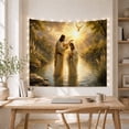 thumbnail image 5 of River Baptism Scene Tapestry Wall Hanging, 5 of 7