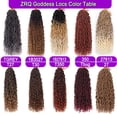 thumbnail image 3 of ZRQ 10 Pouces Locs Déesse Crochet Cheveux, 8 Packs Ombre Boho Faux Locs avec Extrémité Bouclée, Locs Courts Bohèmes Pré-Bouclés Hippie Locs Crochet Locs Doux Rive Bouclée, 3 of 8