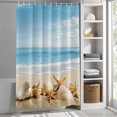 thumbnail image 6 of Shower Curtains for Bathroom-72"x84",Beach Conch Starfish Summer Ocean Waterproof Bath Curtain Grommet Shower Curtain Set with Hooks,, 6 of 9