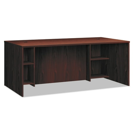 Basyx Credenza Shells - basyx BL Laminate Series Breakfront Desk Shell, 72w x 36d x 29h, Mahogany