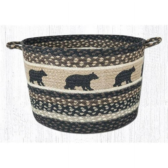 13 x 9 in. Cabin Bear Printed Utility Basket