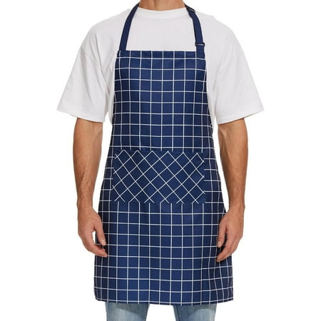 

Kitchen Apron for Men and Women - 33 x 27 Oil-and-Water-Resistant with Adjustable Neck Strap and 38 Waist Ties for a Snug Fit Lightweight with 2 Front Pockets - 1-Pack