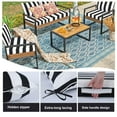 thumbnail image 4 of Outdoor Deep Seat Patio Cushion Set, 24x24x4.3 in, Waterproof Fade-Resistant Patio Furniture Cushions with Backrest, Removable Covers（Black white）, 4 of 6