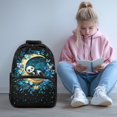 thumbnail image 2 of Aplkyhs Moon Panda Flower School Backpack for Boys Girls Ages 6-18 Large Capacity Multi Compartment Ergonomic Padded Adjustable Straps for Elementary Middle High School Daily Use, 2 of 7