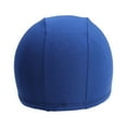 thumbnail image 1 of Gorro de natación adulto suave Gorro de baño de tela de poliéster Hombres y mujeres Gorros de sombrero de natación para deportes acuáticos (azul oscuro), 1 of 5
