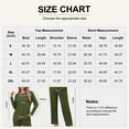 thumbnail image 5 of Qylux Women's Pajama Long Sleeve Adjustable Long Pants Sleepwear Set Soft Two Piece Matching Set with Pockets,Army Green,M, 5 of 7
