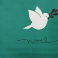 thumbnail image 4 of Simply Daisy Mint Colored Noel Bird Christmas Soft Spun Polyester Decorative Throw Pillow, 18" x 18", 4 of 4