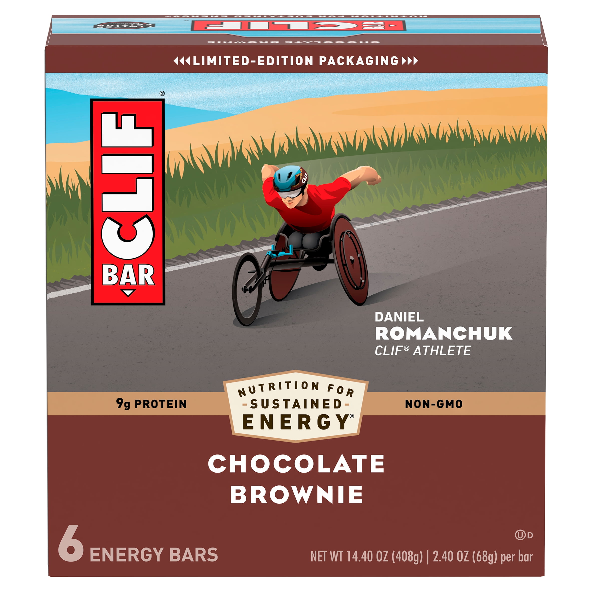Clif Bar Chocolate Brownie Energy Bars, 2.40 oz, 6 count - Walmart.com ...