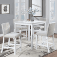 thumbnail image 2 of Sesslife 5 Piece Modern Dining Set for Home, Kitchen, Wooden Dining Square Table Set, Counter Height Table Set with 4 Upholstered Chairs, White, 2 of 11
