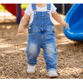 thumbnail image 3 of KIDSCOOL Big Denim Overalls Unisex Carpenter Jeans Washed Jumpsuits,Blue,7-8 Years, 3 of 8