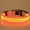 Orange, variant on LED Dog Collar Light Up Nylon Necklace, Rechargeable Flashing Safety Collar for Night Walks and Outdoor Visibility,L,Blue